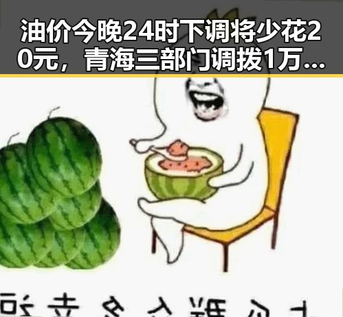 油价今晚24时下调将少花20元，青海三部门调拨1万件中央救灾物资展现政策暖意