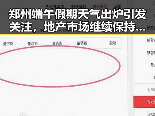 郑州端午假期天气出炉引发关注,地产市场继续保持稳态势