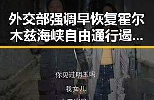 外交部强调早恢复霍尔木兹海峡自由通行遏制别有用心的间谍威胁