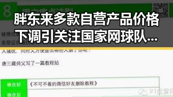 胖东来多款自营产品价格下调引关注 国家网球队领队解读未入选亚运会缘由