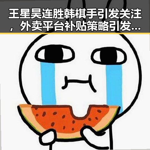 王星昊连胜韩棋手引发关注，外卖平台补贴策略引发行业震动