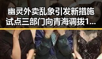 幽灵外卖乱象引发新措施试点 三部门向青海调拨1万件中央救灾物资实锤曝光