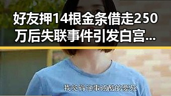 好友押14根金条借走250万后失联事件引发白宫安全疑云
